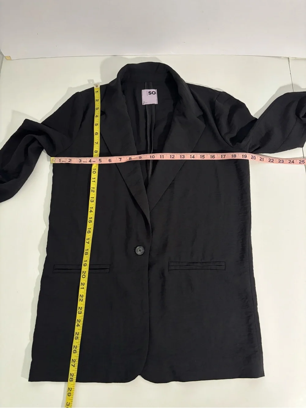 SO Black Single-Button Blazer Size XS
